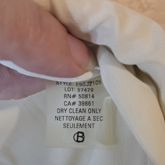 Elie Tahari Basket Weave Snap Closure Bows Cream Blazer Virgin Wool Size M - Picture 11 of 15